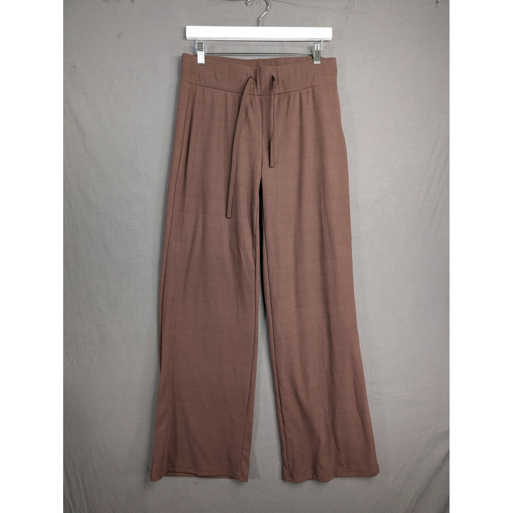 Aralina Womens Wide Leg Knit Lounge Pants Brown Size L C1HG1T0J5S